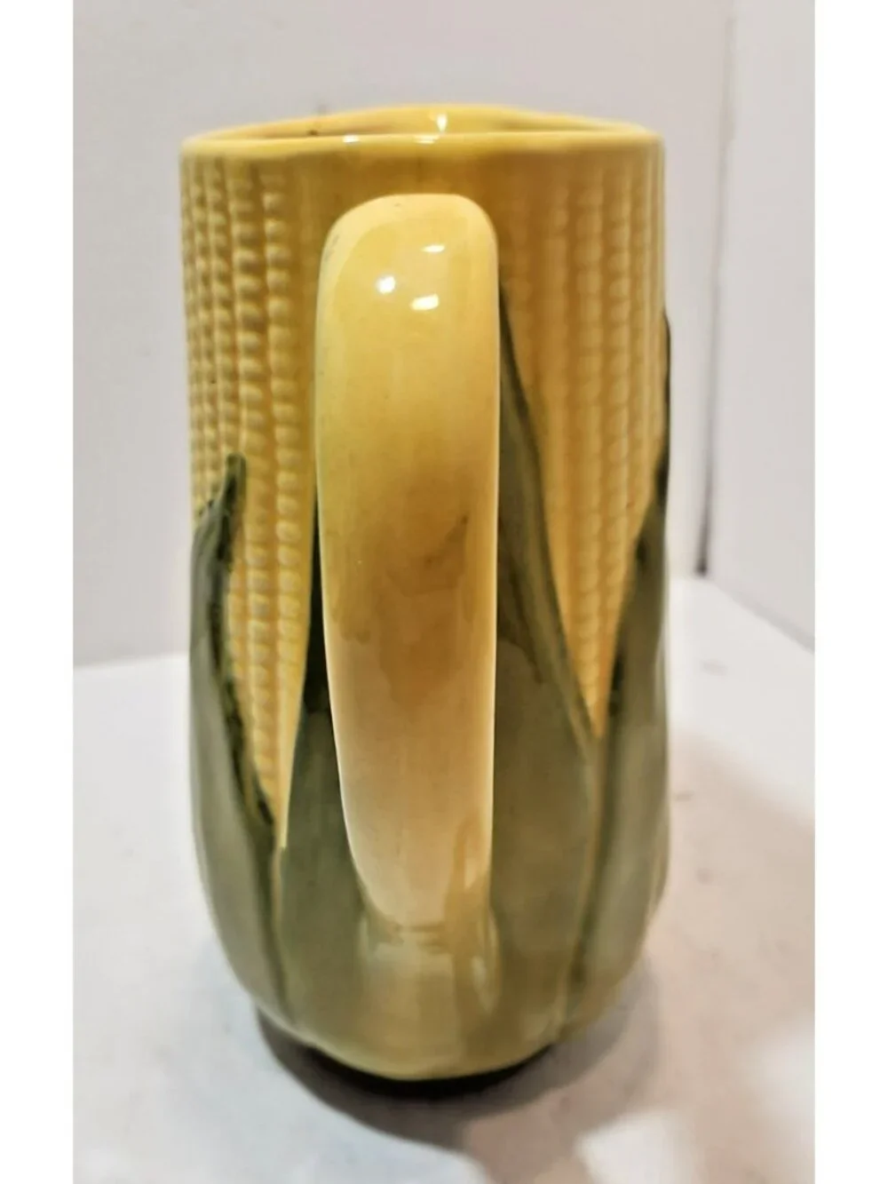 Vtg Shawnee Pottery Yellow King Corn # 71 Tall Water Pitcher Novelty Corn Shape
